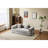 Comfy Floor Couch Bed With Chenille Fabric, Grey, 3 - Seat, Memory Foam, For Living Room Grey Compression Armrest, Convertible Design, Material, Foam-1902679596