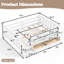Lit double pleine grandeur pour enfant avec bibliothèque de rangement, tiroirs, escaliers et garde-corps, lit plateforme en bois massif, sans sommier, blanc-133338820-133338819