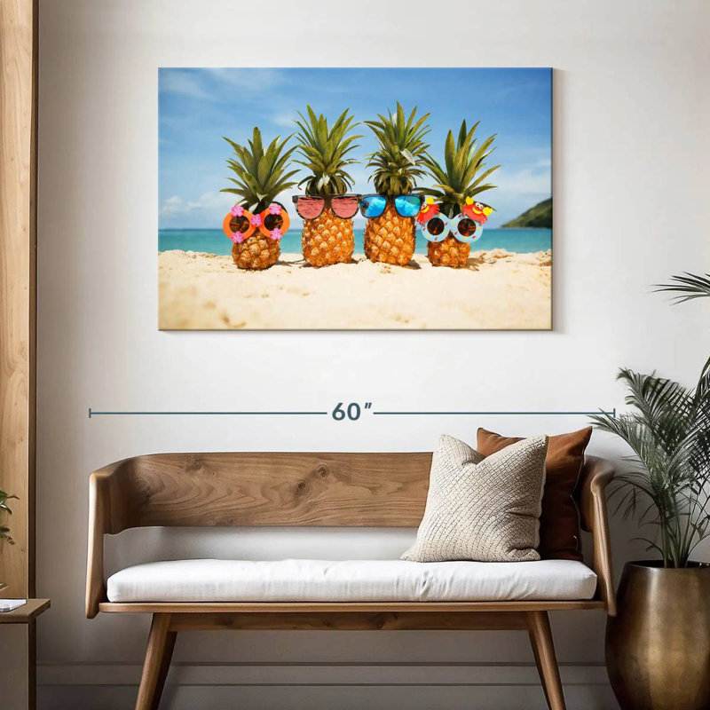 Funny Pineapple Fruit, 30" H x 45" W