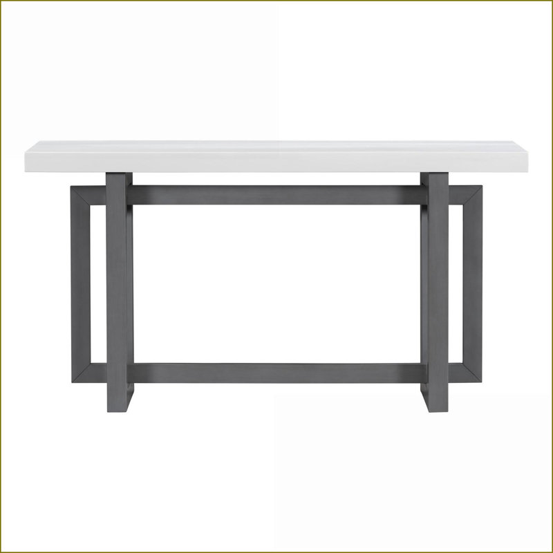 Table basse 59,1 "en placage de pin avec pieds en pin massif et pieds réglables - Stable et polyvalente pour le salon