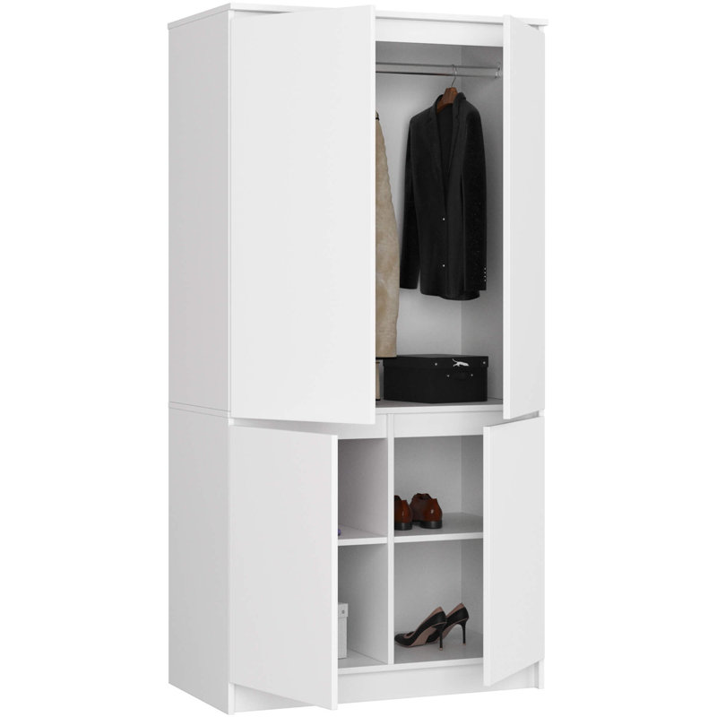 Starrla 4 Door Manufactured Wood Wardrobe