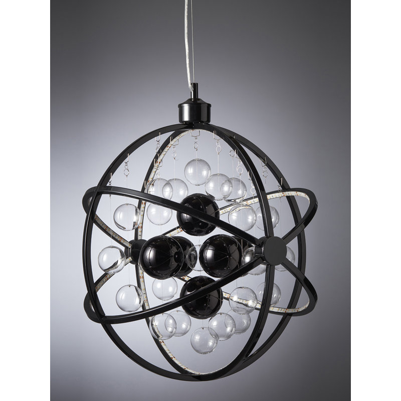 Paignt 1 - Light LED Sphere Pendant, Black