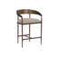 Upholstered Stool with Metal Frame