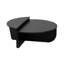 Table basse moderne noire, 3 pièces | Panneau de particules 100% enduit de mélamine, 35,4 x 11,8 x 23,6 po et 33,5 x 13,8 x 15,7 po | Conception élégante de couleur unie, durable et élégante pour le salon, facile à nettoyer-130018497