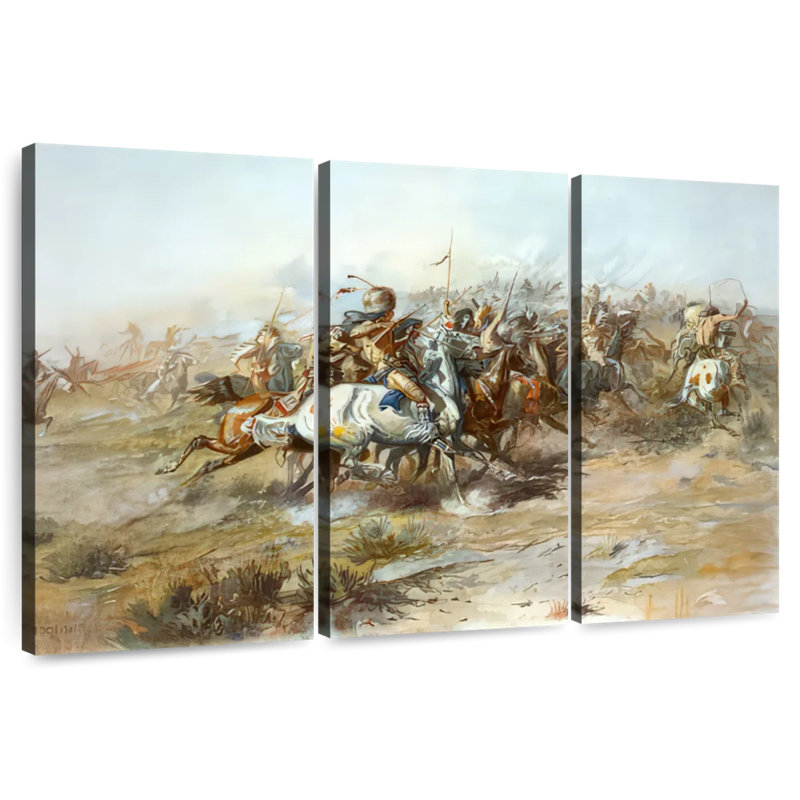 Lelar The Custer Fight, 48" H x 74" W