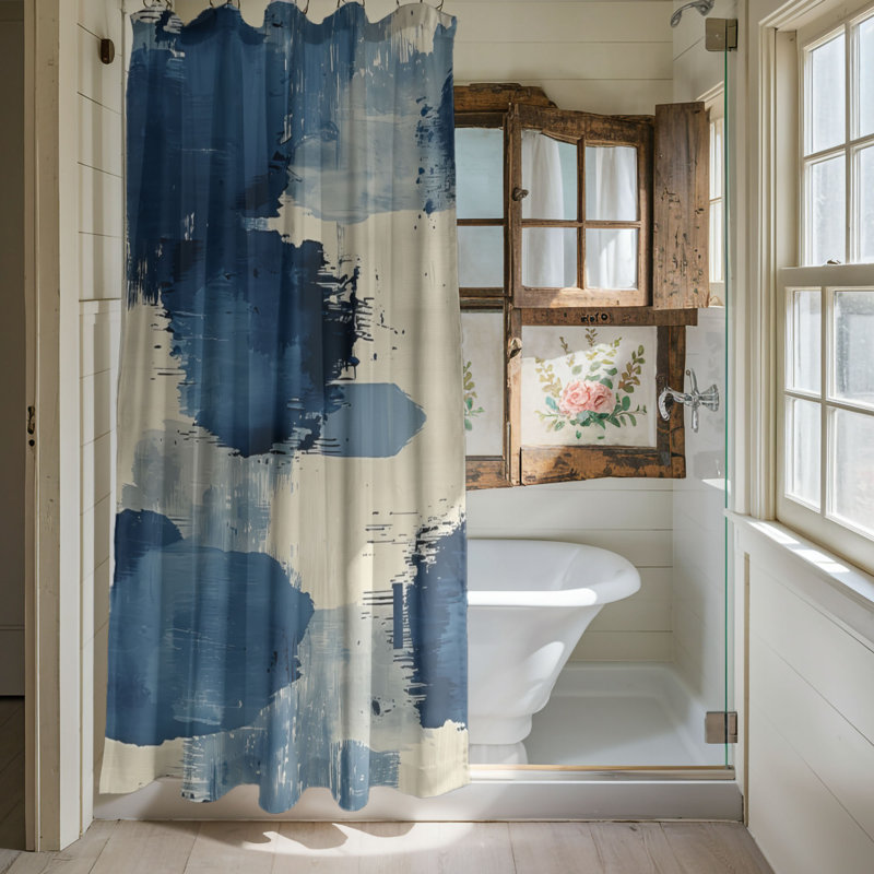 Blue Waves - Premium Shower Curtain, 74"H x 71"W