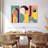 Retro Geometric Abstract X Multi Piece Canvas Print-93059181
