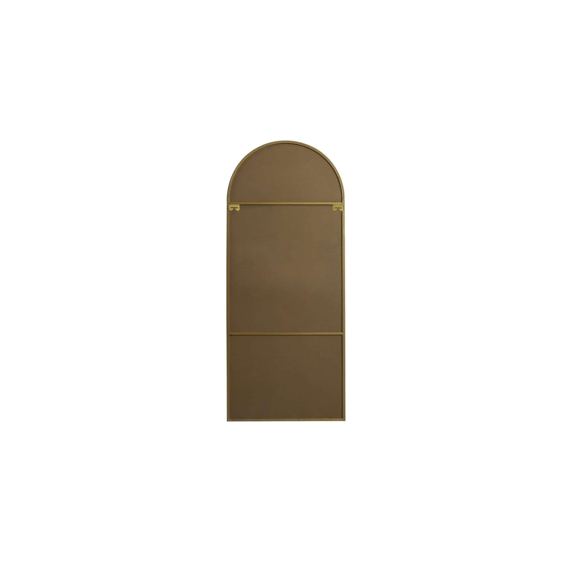 Sabine Metal Arch Wall Mirror, 76" x 32", Brass