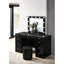 1Pc Glam Contemporary Upholstered Round Swivel Vanity Stool Button Tufted Seat-279930098