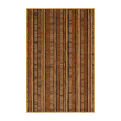 Washable Ships deck browns Nautical Area Rug