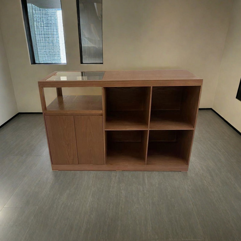 Vitrine moderne et minimaliste, H 35,43 po x l 70,86 po x P 23,62 po