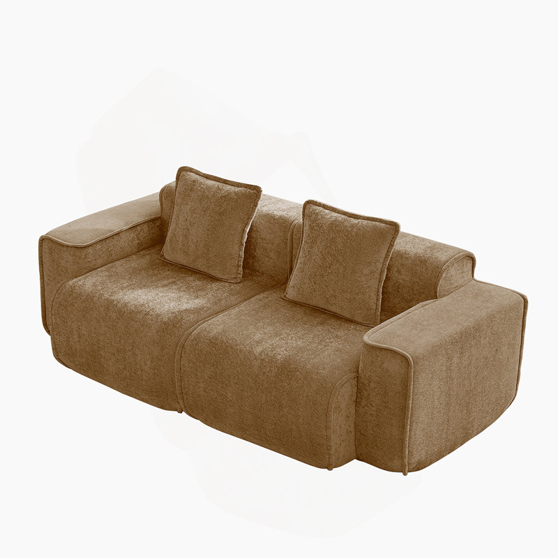 Harrison LSF&RSF Sofa Velvet- Brown, Brown