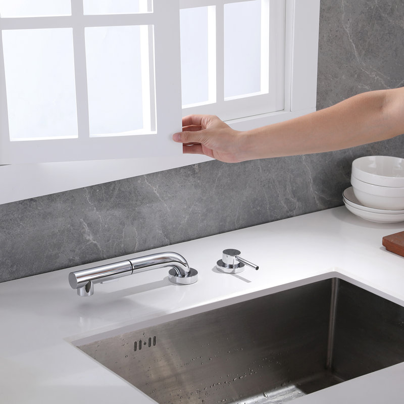 Belfry Kitchen Whitehaven Pull Out Kitchen Faucet, Chrome