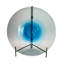 Assiette décorative en verre Celio en bleu / blanc