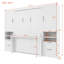 Lit escamotable 4 tiroirs avec garde-robe et tablettes-1489181163