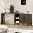 Gouun Mid Century Modern Fluted Buffet Cabinet With Storage, Accent Sideboard And Credenza Storage Cabinet With Doors, Wood Coffee Bar Console For Kitchen, Living Room (Brown, 47.2" 2-Door)-123028040