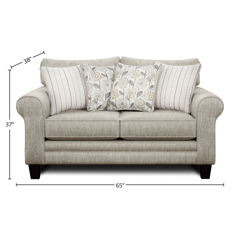 Causeuse rembourrée Nantock, 100 % polyester beige