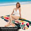 1 serviette de plage à feuilles tropicales avec hibiscus et anthurium, 1 pièce, motif floral vibrant d'été, idéale pour la piscine, les voyages