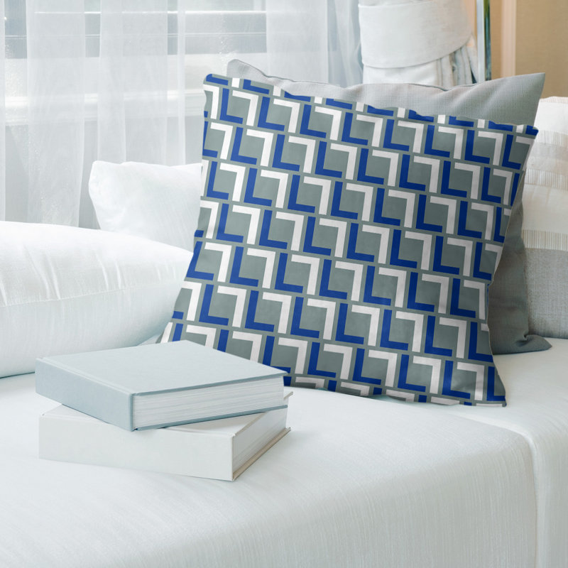 Housse de coussin Dallas Football, 18" x 18", Gris / bleu / blanc, Simili daim