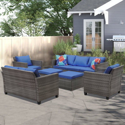 9 - Person Patio Conversation Set with Cushions