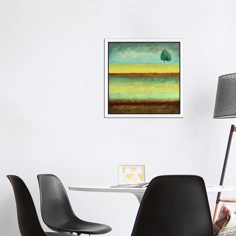 A Tree by Pablo Esteban - Floater Frame Painting on Canvas, 93.98 cm H x 93.98 cm W, White Framed