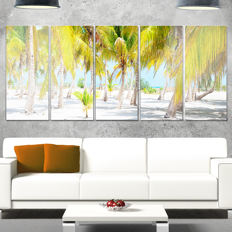 « palm trees », reproduction de photo, H 28 po x l 60 po