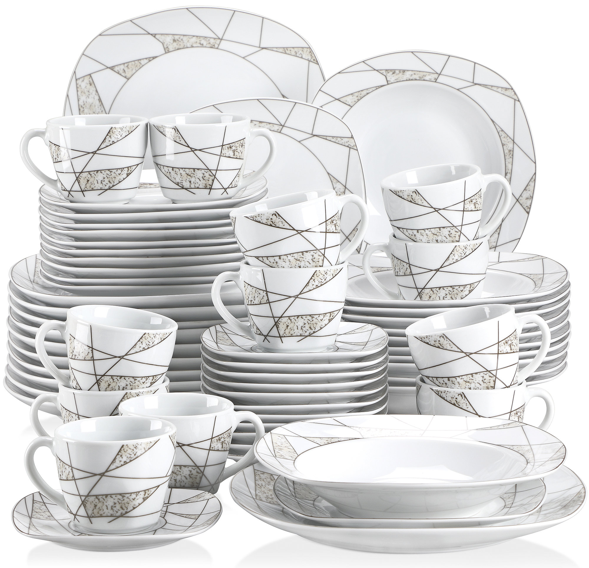 Malacasa Flora 60 Piece Dinnerware Set, Service for 12 & Reviews