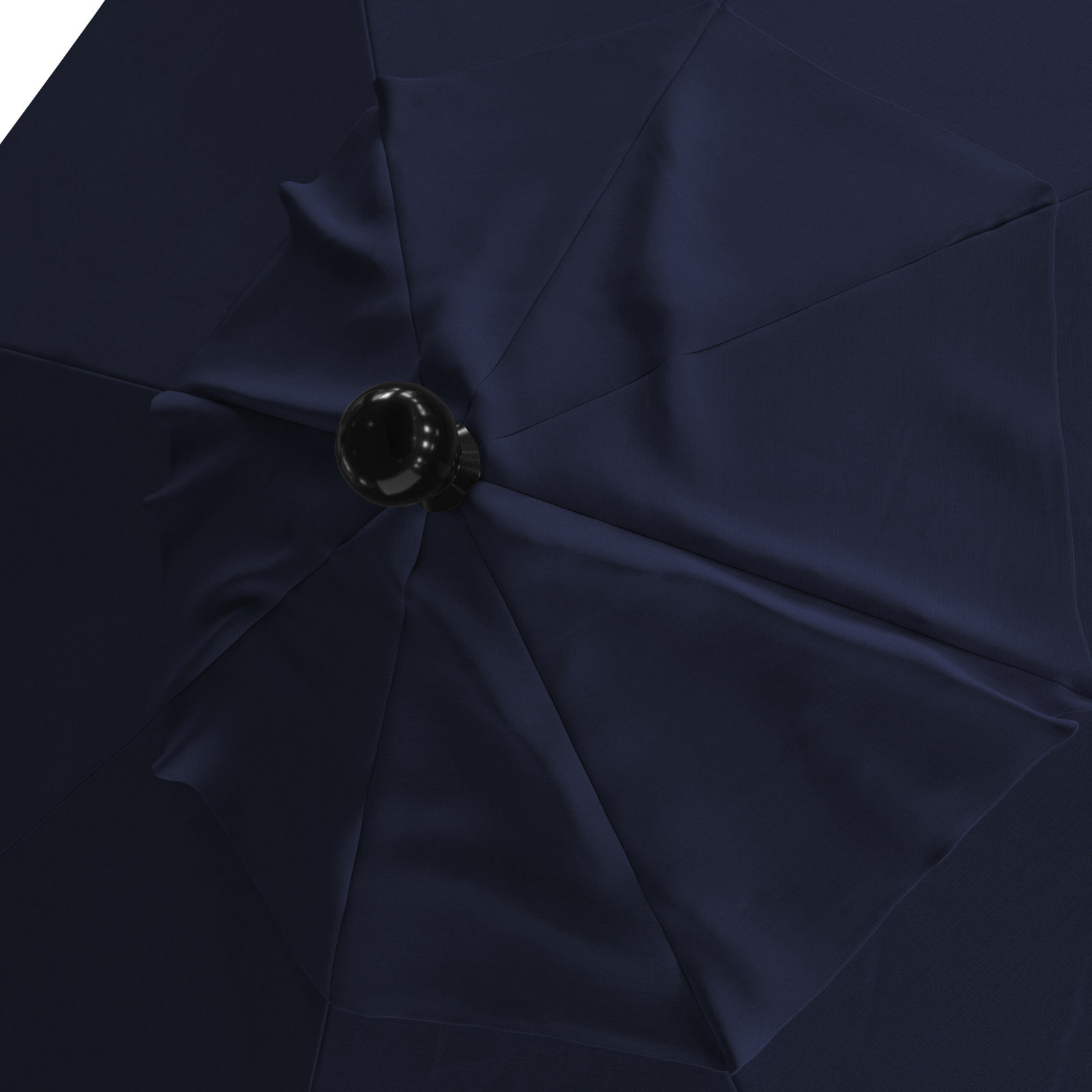 Delora 11' Umbrella, Navy Blue Performance Canvas, Stone Black