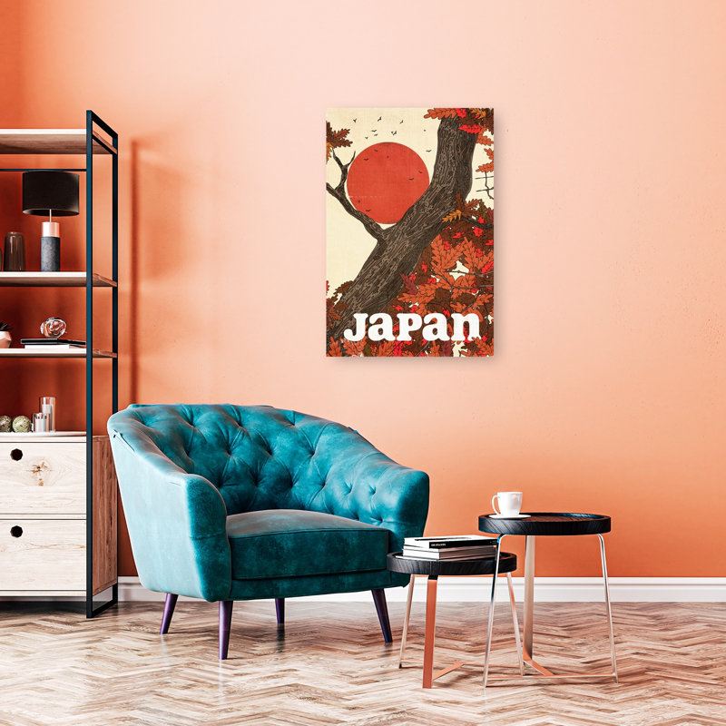 Reproduction d'art mural japonais, H 36 po x l 24 po