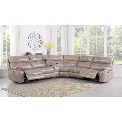  Canapé modulaire inclinable électrique Stonebrook Champagne