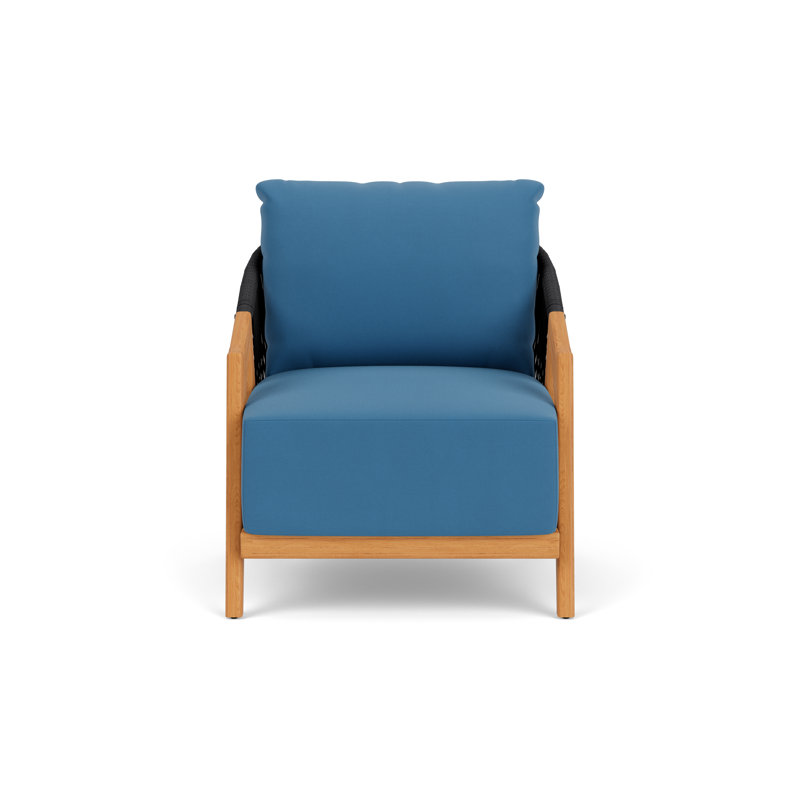 Alpine Outdoor Teak Lounge Chair, Bamboo Bay Sky