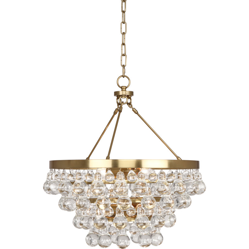 Bling 4 - Light Chandelier, Antique Brass
