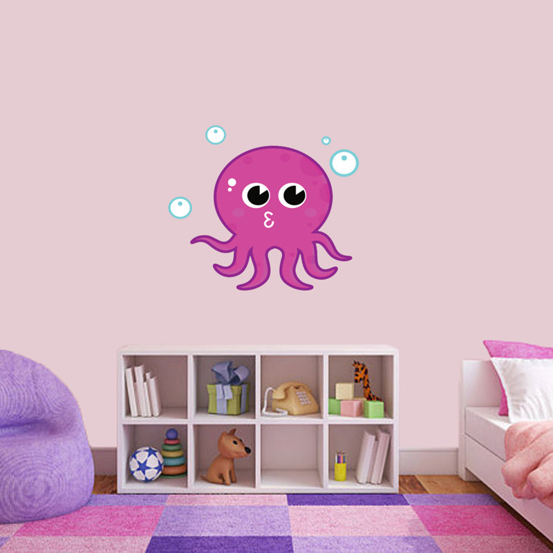 Décalcomanie murale octopus, H 26 po x l 32 po