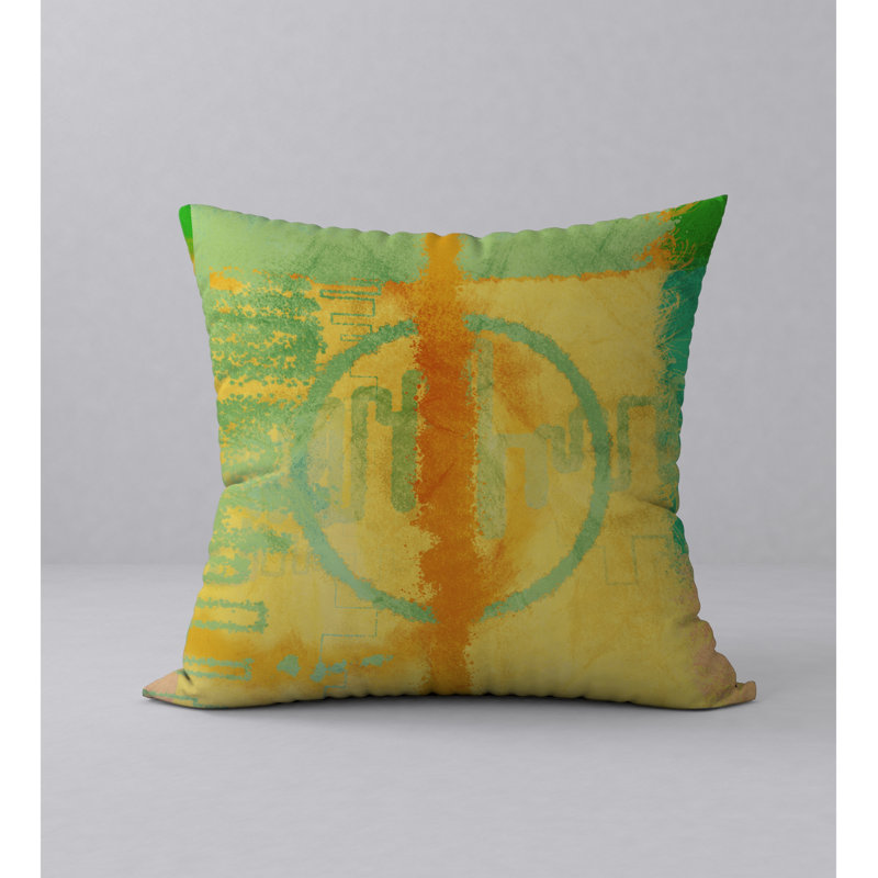 Housse de coussin carrée à floraison transparent et insert, H 18 po x l 18 po