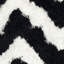 Barcelona Shag Hand-Tufted Wool Black/Ivory Area Rug-12414393
