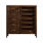 Marlow 5-Drawer Solid Red Oak Gentleman's Chest, Sable