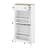 Free Standing Shoe Rack With 2 Flip Drawers And Adjustable Panel, Wood Grain Pattern Top Cabinet, Functional Entryway Organizer-2015928989