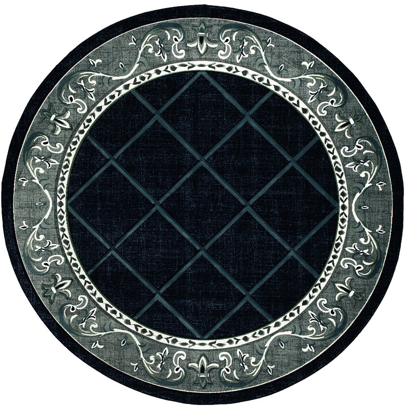 Godsey Geometric Indoor Rug, Round 7'10"