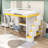 Full Wooden Loft Bed With USB Charging Ports, Wardrobe, Light, Dressing Table And Shelves-109055995