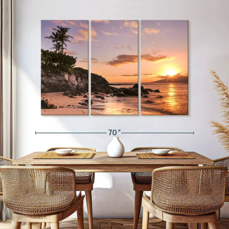 Gillard Kapalua Gillard coucher de soleil, H 42 po x l 65 po