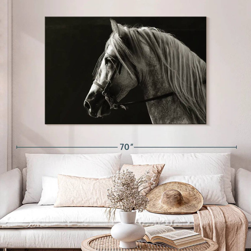 Horse With Long Mane, 34" H x 51" W