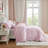 Rowena Pink Printed 4-Piece Full/Queen Comforter Set-123511355-123511354