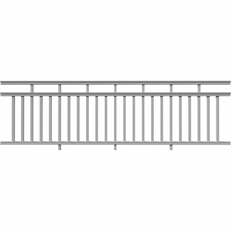 White PVC and Stainless Steel 10 ft. Stair Railing Kit