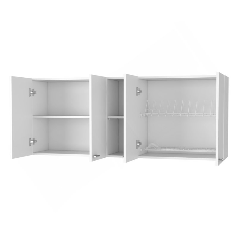 Armoire murale à quatre portes battantes 59 po Menlo - blanc