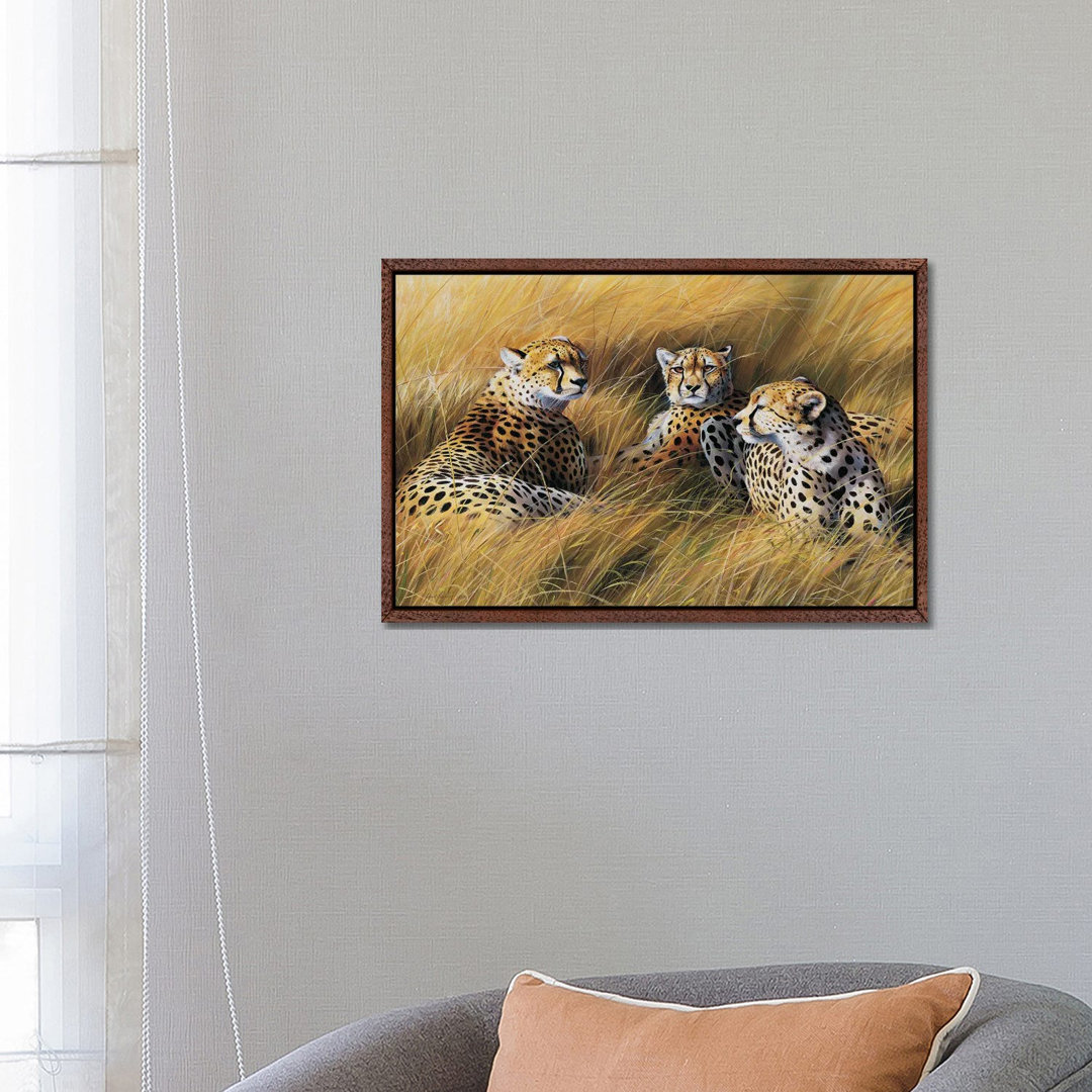 Africa Grass Cheetahs von Grant Hacking - Gallery-Wrapped Canvas Giclée on Canvas