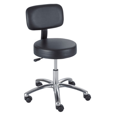 Height Adjustable Lab Stool with Casters by Safco Products Company