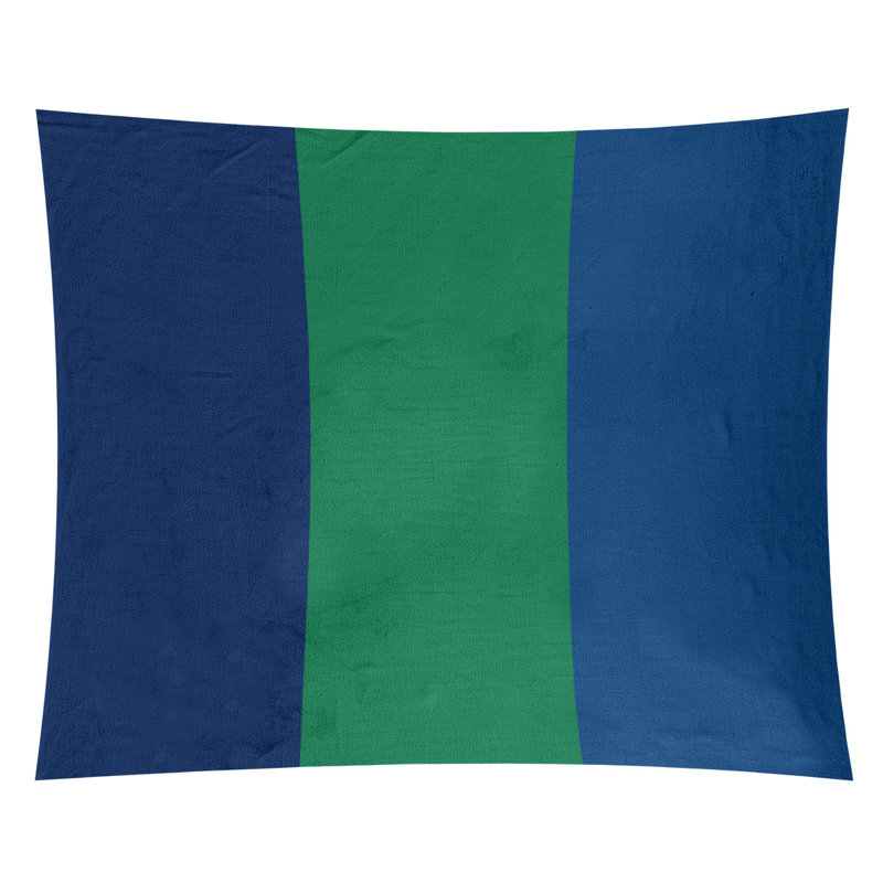Tapisserie de polyester Vancouver, Bleu / vert / bleu foncé, H 68 po x l 80 po