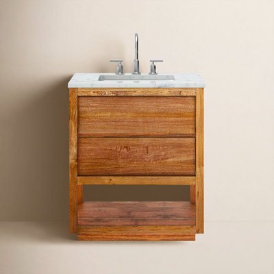 Romare 30" Carrara Marble Single Bathroom Vanity