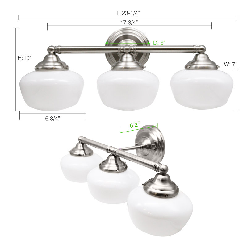 Bowersville 3-Light Dimmable LED Vanity Light