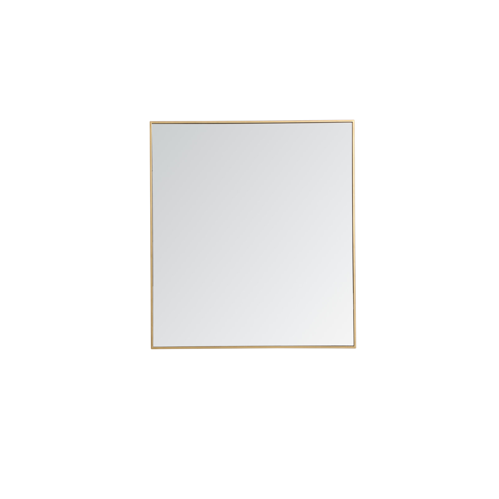 Sabine Metal Rectangle Wall Mirror, 40" x 36", Brass